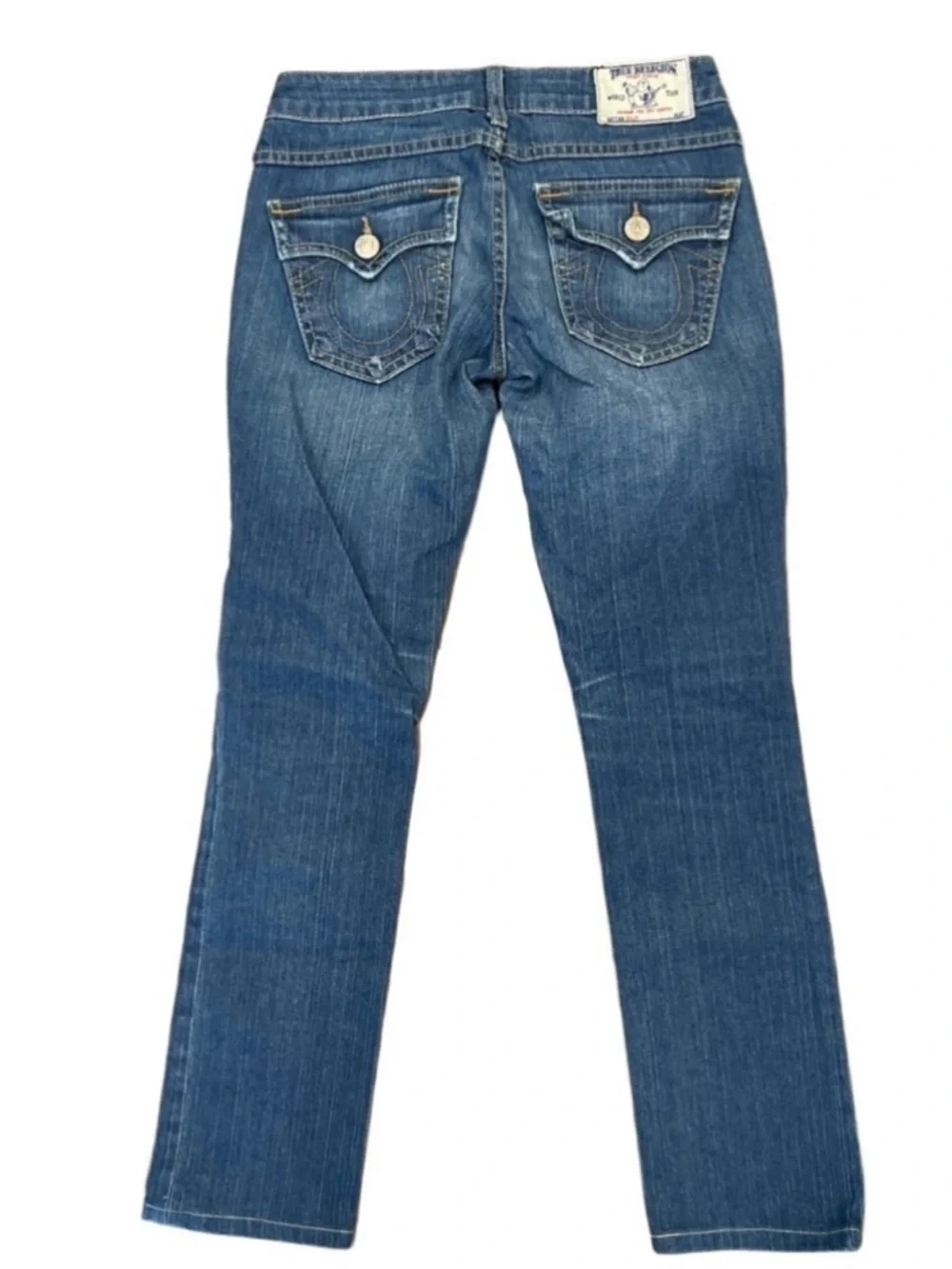 True Religion Low Rise Billy Bootcut Jeans Tab Pocket Y2K 25 - Picture 5 of 10